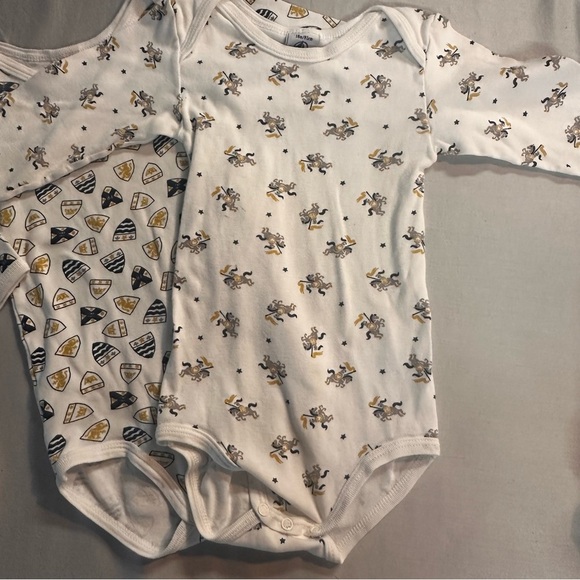 Petit Bateau - Baby Onesie One Piece Set - White, Yellow, Gray - Picture 4 of 5